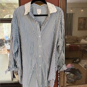 GAP X Doen Striped Shirt - Blue and White